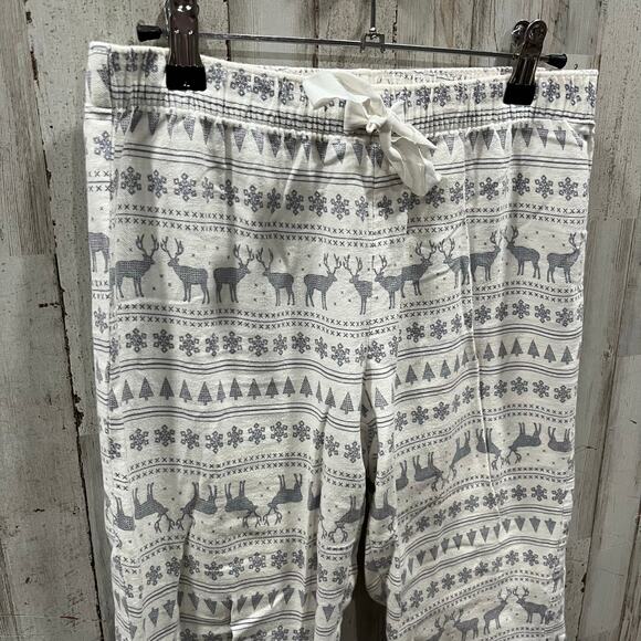 Gap Body Reindeer Flannel 100% Cotton Sleep Pants Womens XS Lounge Cozy Holiday - Picture 2 of 8
